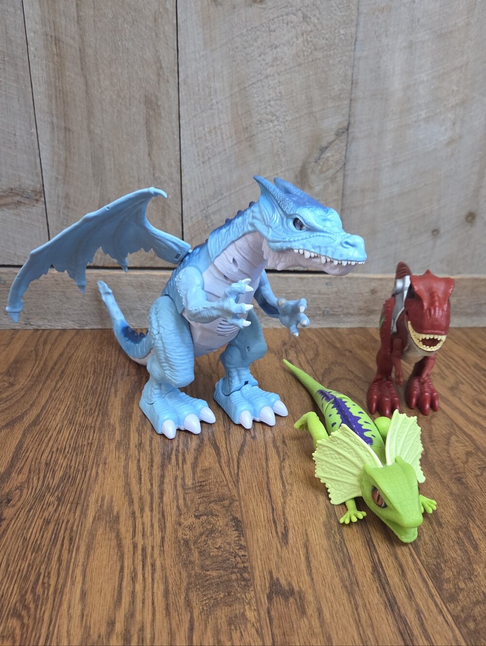 Zuru Robo Alive Lot Of 3 Walking Realistic Toys Dragon Lizard Dinosaur Include